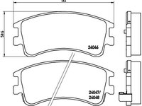 PLACUTE FRANA Fata MAZDA 6 Hatchback (GG) BREMBO P 49 032 2002 2003 2004 2005 2006 2007