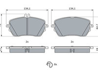 PLACUTE FRANA Fata MERCEDES-BENZ A-CLASS (W177) BOSCH 0 986 424 887 2018