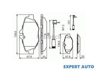 Placute frana fata Mercedes E-CLASS (W211) 2002-2009 0034206520