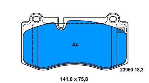 Placute frana fata Mercedes S-CLASS (W221) At