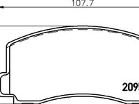 Placute frana fata noi Bosch Mitsubishi ,Cordia ,Tredia