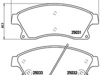 PLACUTE FRANA Fata OPEL ASTRA J Saloon BREMBO P 59 076 2012 2013 2014 2015