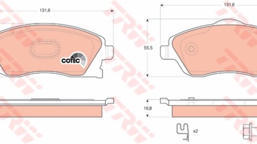 Placute frana fata Opel Corsa C - 1.2 TWINPOR