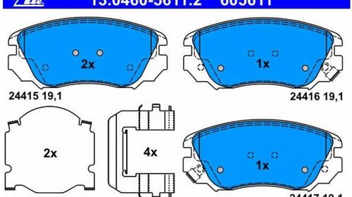 Placute frana fata Opel Insignia J60 ATE