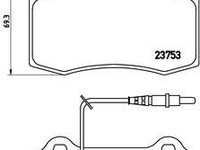 Placute frana fata Peugeot 406 Cupe (8c), 03.1997-02.2005, marca SRLine S70-0456