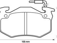 Placute frana fata Renault Clio 1 (B/C57, 5/357), 05.1990-09.1998, marca SRLine S70-0391