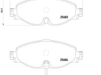 PLACUTE FRANA Fata SKODA OCTAVIA IV Combi (NX5) BREMBO P 85 126 2019