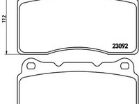 PLACUTE FRANA Fata SUBARU IMPREZA Saloon (GD) BREMBO P 54 039 2001 2002 2003 2004 2005 2006 2007