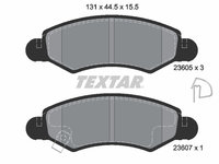 PLACUTE FRANA Fata SUZUKI IGNIS I (FH) TEXTAR 2360501 2000 2001 2002 2003