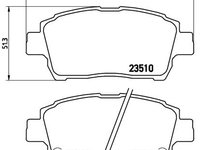 PLACUTE FRANA Fata TOYOTA YARIS VERSO (_P2_) BREMBO P 83 051 1999 2000 2001 2002 2003 2004 2005