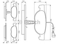 Placute frana FIAT BRAVA 182 BOSCH 0986424246