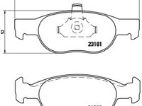 Placute frana Fiat Brava (182), Bravo 1 (182), Grande Punto (199), Marea (185), Punto (188), Lancia Delta 2 (836) SRLine parte montare : Punte fata