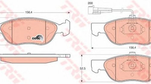 Placute frana FIAT BRAVA 182 TRW GDB1290