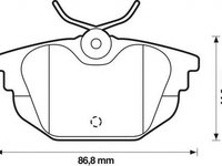 Placute frana FIAT BRAVO I 182 JURID 571979J