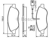 Placute frana FIAT BRAVO II 198 BOSCH 0986424595