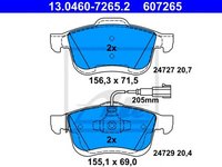 Placute frana FIAT DOBLO caroserie inchisa/combi (263) (2010 - 2016) ATE 13.0460-7265.2