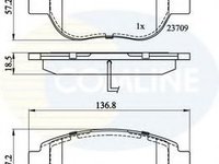 Placute frana FIAT GRANDE PUNTO (199) (2005 - 2016) COMLINE CBP11038