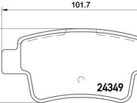 Placute frana Fiat Grande Punto (199), Opel Corsa D SRLine parte montare : Punte spate