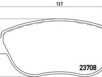 Placute frana FIAT IDEA (350_) (2003 - 2016) BREMBO P 23 119