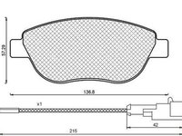 Placute frana FIAT LINEA 323 MAGNETI MARELLI 430216171161