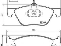 Placute frana FIAT MAREA (185) (1996 - 2007) BREMBO P 23 077