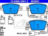 Placute frana FIAT MULTIPLA (186) (1999 - 2010) ATE 13.0460-3861.2