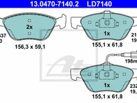 Placute frana FIAT MULTIPLA (186) (1999 - 2010) ATE 13.0470-7140.2