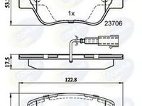 Placute frana FIAT QUBO (225) (2008 - 2016) COMLINE CBP11037