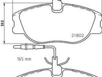 Placute frana FIAT SCUDO caroserie 220L HELLA 8DB355018171