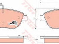 Placute frana FIAT STILO 192 TRW GDB1483 PieseDeTop