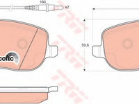 Placute frana FIAT ULYSSE (220) (1994 - 2002) TRW GDB1503