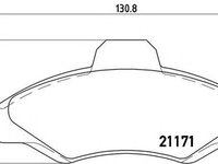 Placute frana FORD ESCORT V GAL BREMBO P24029