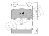 Placute frana FORD ESCORT V GAL METELLI 2205350