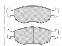 Placute frana FORD ESCORT VI GAL MAGNETI MARELLI 430216170026