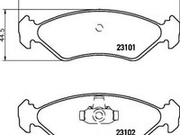 Placute frana FORD FIESTA caroserie F3L F5L HELLA 8DB355008051