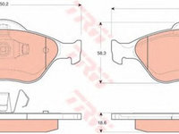 Placute frana FORD FIESTA caroserie J5 J3 TRW GDB1418 PieseDeTop