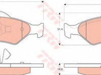 Placute frana FORD FIESTA IV JA JB TRW GDB1418 PieseDeTop