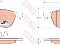 Placute frana FORD FOCUS C-MAX (2003 - 2007) TRW GDB1583