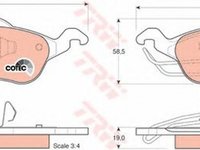 Placute frana FORD FOCUS DAW DBW TRW GDB1358