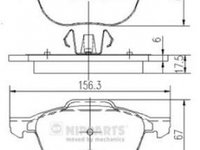 Placute frana FORD FOCUS II combi DA NIPPARTS J3603063