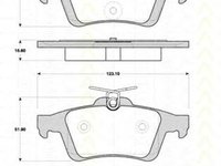 Placute frana FORD FOCUS II combi DA TRISCAN 811010570