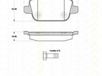 Placute frana FORD FOCUS II DA TRISCAN 811017024