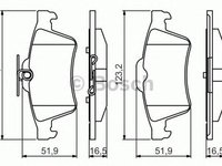 Placute frana FORD FOCUS III limuzina BOSCH 0986495216