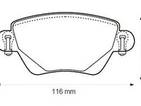 Placute frana FORD MONDEO III B5Y JURID 573120J