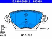 Placute frana FORD MONDEO III limuzina B4Y ATE 13046039882