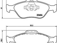 Placute frana FORD STREET KA RL2 BREMBO P24055