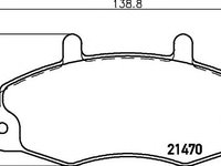 Placute frana FORD TRANSIT TOURNEO (1994 - 2000) Textar 2147002