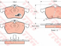 Placute frana GDB1342 TRW pentru Audi 200 Opel Astra Opel Zafira Mitsubishi Colt Mitsubishi Mirage