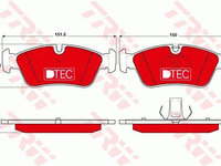 Placute frana GDB1348DTE TRW pentru Bmw Seria 3