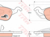 Placute frana GDB1358 TRW pentru Ford Focus